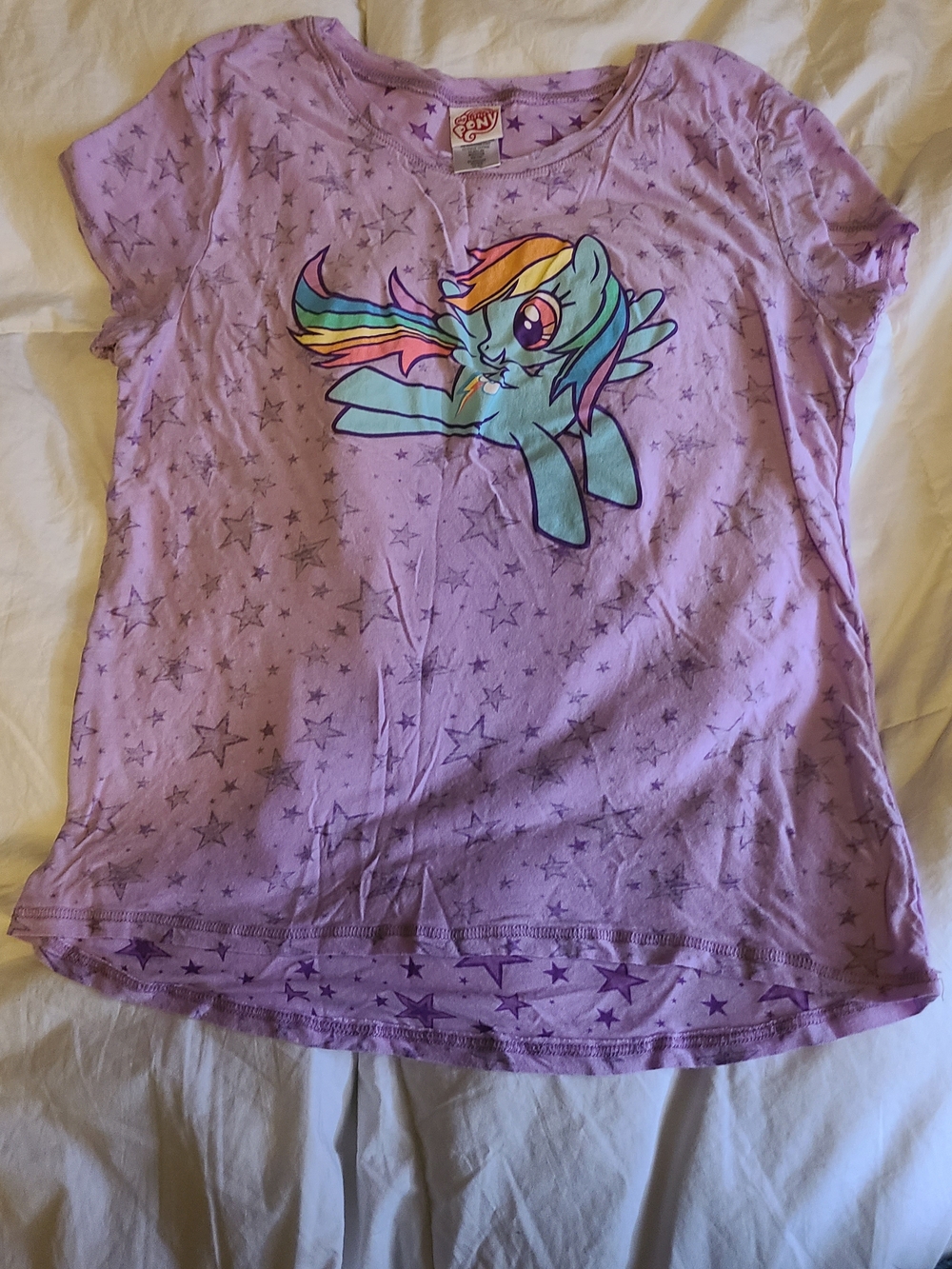 My Little Pony Lavender Rainbow Dash Star Print Girls' Tee